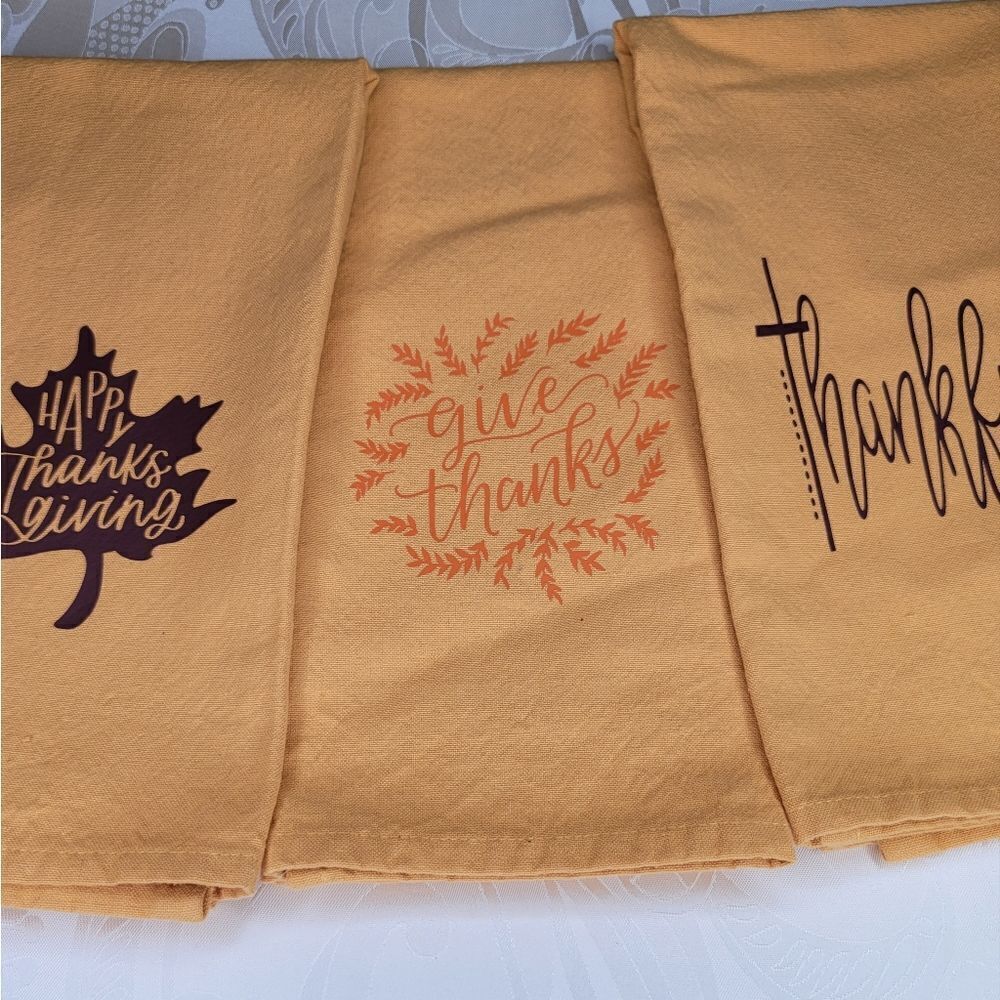 100 % Cotton Honey‎ Gold Thanksgiving Didh Towels